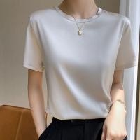 ราคา YOLO เสื้อคอวีผ้าซาตินแขนกุดผ้าไหมคอกลมเสื้อกล้าม (21453944841)