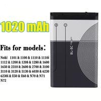ราคา แบตเตอรี่ หมาะสำหรับ Nokia BL 5C แบตมีมอก คุณภาพดี แบต หมาะสำหรับ Nokia 1101 1100 1110 1110i 1112 1200 1208 1600 1650 2310 2600 2700 3100 3110 3120 5130 6030 6230 6230i E50 E60 N70 N71 N72 3 7V 1020 m