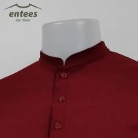 ราคา เสื้อคอจีน Micro Plus สีแดงเลือดหมู สีแดง สีแดงเข้ม (21363632723)