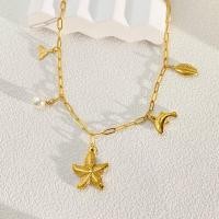 ราคา สร้อยคอจี้รูปปลาและปลาดาวชุบทองจาก Yuki สำหรับปาร์ตี้ชายหาดฤดูร้อนของเต่าปลาโลมา (22794706271)