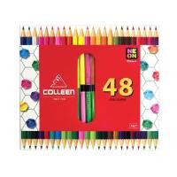 ราคา สีไม้ colleen ดินสอสีไม้ คอลลีน สีธรรมดา นีออน คลอรีน 12 24 36 48 60 72 120 สี รุ่น 775 หัวเดียว 787 สองหัว S24 (22100027250)