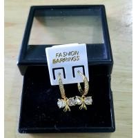 ราคา ต่างหูเพชรCZ ต่างหูห่วงเพชร ต่างหูทองประดับเพชร ต่างหูทองแบบห่วง E2 09 (15725407656)