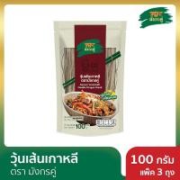 ราคา x3 วุ้นเส้นเกาหลี ตรามังกรคู่ 100 กรัม แพ็ค 3 ถุง (22852081324)