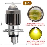 ราคา H4 H6 หลอดไฟหน้า LED มอเตอร์ไซค์ ไฟต่ำสีเหลือง ไฟสูงสีขาว สว่าง ไฟหน้า LED สำหรับรถมอเตอร์ไซค์ (22964814047)