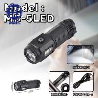 ราคา สินค้าคุณภาพ ไฟฉายแรงสูง มีเเบตในตัว ไฟฉาย led น้ำหนักเบา Flashlights Miniไฟฉายสว่างมาก CREE LED usb charge 3mode (22770423316)