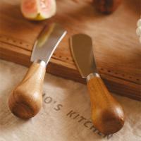 ราคา SHANGZE1 มีดหั่นเนยขนาดเล็กมีดหั่นชีสแบบตั้งสร้างสรรค์มีดหั่นเนยมีดหั่นสลัดมีดสแตนเลสด้ามไม้ (22579092014)