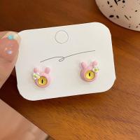 ราคา ต่างหูรูปตาการ์ตูนแมว1คู่ผู้หญิงสัตว์ประหลาดสัตว์ตลกต่างหูเม็ดกลมเครื่องเพชรเครื่องประดับของขวัญออกแบบบุคลิกภาพ (19525931457)