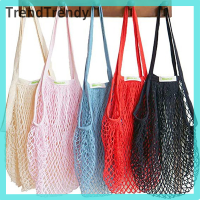 ราคา TrendTrendy กระเป๋าชายหาดฤดูร้อนกระเป๋าตาข่ายผ้าฝ้ายแบบใช้ซ้ำได้ถุงผลไม้ความจุขนาดใหญ่ (22497707082)