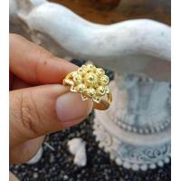 ราคา แหวนทองเหลืองลายดอกพิกุล (21734192523)