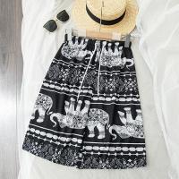 ราคา YTL TH กางเกงช้างขาสั้น กางเกงผ้าสปันลายช้างขาจั๊ม เอวรูดได้จริง ใส่ไปทะเลหรืออยู่บ้านชิวๆ (22476204692)