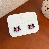 ราคา ต่างหูรูปตาการ์ตูนแมว1คู่ผู้หญิงสัตว์ประหลาดสัตว์ตลกต่างหูเม็ดกลมเครื่องเพชรเครื่องประดับของขวัญออกแบบบุคลิกภาพ (19525931458)