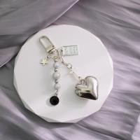 ราคา BEIBAOBAO จี้ถุงลูกปัดลมเย็นหวานจี้โลหะสีดำและสีขาวเงินหมีรักจี้พวงกุญแจรถ (22445178473)