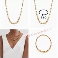 ราคา Tiffany Co ทิฟฟานี่สร้อยคอ ที่จบการศึกษาเชื่อมโยงใน 18K สีเหลืองทองกุหลาบทองสีขาว Tiffany HardWear Graduated Link Necklace In 18k Yellow Gold Rose Gold White Gold (22662292477)