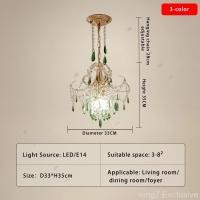 ราคา American Style Chandelier Balcony Aisle Corridor Light Entryway Pendant Light Staircase Hanging Lamp Cloakroom Lamp European Crystal Chandelier (21722983744)