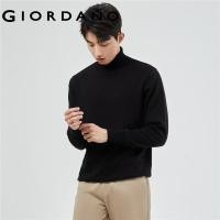 ราคา GIORDANO Men Sweaters 100 Cotton 12 Gauge Knit Sweaters Turtleneck Solid Color Simple Basic Fashion Casual Sweaters 18054621 (22669827775)