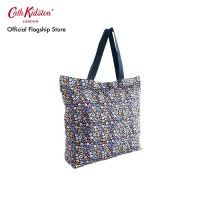 ราคา Cath Kidston กระเป๋าผู้หญิง Large Foldaway Tote ลาย Misty Lavender สี Navy (22580903638)