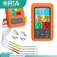 ราคา WGBORIA BBQ Thermometer Digital Meat Thermometer Smart Grill Kitchen Food Thermometer Four Probe Cooking Thermometer with Alarm Timer Function for Grill BBQ Smoker Baking Cooking (21752981931)