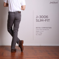 ราคา JACK RUSSEL กางเกงชิโน่ ทรงกระบอกเล็ก รุ่น J 3006 (21751498645)