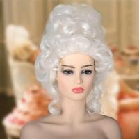 ราคา New and Improved Marie Antoinette Wig Princess Wigs Medium Curly Heat Resistant Synthetic Hair Cosplay Wig Wig Cap (21412076684)