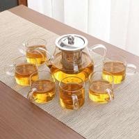 ราคา ชุดน้ำชาแก้วหนาพิเศษสำหรับใช้ในบ้านถ้วยชากังฟู กาน้ำชาสำนักงาน ชุดโต๊ะน้ำชาขนาดเล็ก พิธีชงชาชา (22757333938)