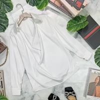 ราคา FEMME ISSUE TOP เสื้อปกเชิ้ตคอถ่วงซาตินแขนยาว สไตล์ทำงาน ฟรีไซส์ สินค้าขายดี (21501809867)