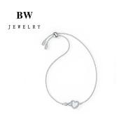 ราคา BWjewerlyสร้อยข้อมือทองคำขาว สร้อยข้อมือแฟชั่น สร้อยข้อมือผู้หญิง จี้หัวใจ สร้อยข้อมือเงิน (22827768284)