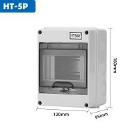 ราคา HT IP65 Outdoor Waterproof Electrical Distribution Box 5 8 12 15 18 Ways MCB Switch Meter PC Plastic Junction Wire Box (21058735063)