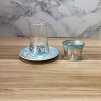 ราคา แก้วกาแฟหรูหรา3ชิ้น เซ็ตแก้วชาตุรกีสีดำถ้วยน้ำชายามบ่ายสันทนาการชุดถ้วยน้ำชา (17507599350)
