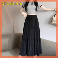 ราคา GlitzGrotto กระโปรงทรงเอเอวสูงผ้ายืดแฟชั่นสำหรับผู้หญิง (22521862771)