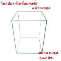 ราคา ตู้ปลาทรงด้านเท่า ตู้เลี้ยงปลากัด ตู้ไม้น้ำ โหลแก้วปลูกแคคตัส 6x6x8นิ้ว (17040481511)