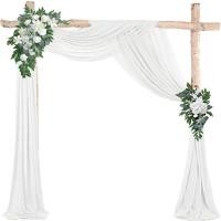 ราคา ผ้าม่านชีฟองตกแต่งซุ้มแต่งงานสำหรับ3M ผ้าซุ้มแต่งงานฉากหลังของ Drapes Sheer สำหรับตกแต่งเพดานปาร์ตี้ฉลองงานแต่งงาน (22897920516)