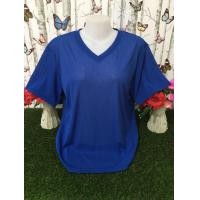 ราคา เสื้อยืดแฟชั่น เสื้อผ้าสาวอวบ เสื้อยืดผ้าสลาฟ เนื้อบางเบาใส่สบาย เสื้อยืดคอวี สีพื้นรุ่น11 (21875503754)