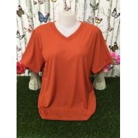 ราคา เสื้อยืดแฟชั่น เสื้อผ้าสาวอวบ เสื้อยืดผ้าสลาฟ เนื้อบางเบาใส่สบาย เสื้อยืดคอวี สีพื้นรุ่น11 (21875503757)