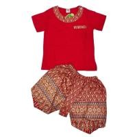 ราคา Smilekid ชุดไทยเด็ก ชุดไทยเด็กชาย ชุดไทยใส่ไปโรงเรียน ชุดไทยเด็กลอยกระทง โจงพิมพ์ทอง ผ้าคาดเอว ตาข่ายทอง (22399930633)