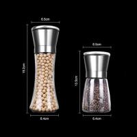 ราคา PINFU SHOP ขวดบดพริกไทย ที่บดพริกไทยด้วยมือ ขวดแก้ว ที่บดเกลือ 1ขวด (22581121596)