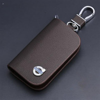 ราคา ที่ใส่กระเป๋าสตางค์หนังแท้แบบมีรีโมตเคสป้องกันกระเป๋าพวงกุญแจหนังหุ้มกุญแจรถสำหรับ Volvo (20517294775)