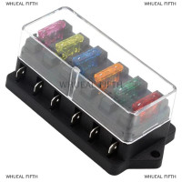 ราคา WHUEAL5 6 WAY Circuit Standard ATO Blade FUSE BOX DC 12V 24V ฟิวส์บล็อกรถยนต์ (22621765096)