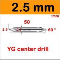 ราคา ดอกนำศูนย์ HSS 60องศา ยี่ห้อ YG สีเงิน CENTER DRILL HSS (21964150062)