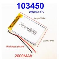 ราคา 103450 3 7V 2000mAh Lithium Polymer LiPo Rechargeable Battery For DVD PAD camera GPS Speaker (22860652373)