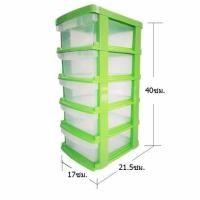 ราคา กล่องลิ้นชักพลาสติกสี ขนาดเล็ก ทรงสูง ตู้ลิ้นชักพลาสติก กล่องใส่ของอเนกประสงค์ขนาด 5 ชั้น ถอดประกอบได้ (12831701464)