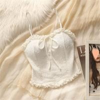 ราคา เสื้อครอปแต่งตะเข็บเสื้อชั้นในลูกไม้สำหรับเด็กผู้หญิงเสื้อกั๊กสายสั้นเสื้อกล้ามชุดเปิดไหล่สีขาวสีดำเสื้อกั๊กผูกโบว์สวยงามสำหรับฤดูร้อน (22944153908)
