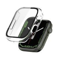 ราคา SmartPhonemall Electroplating Shockproof PC Protective Case with Tempered Glass Film For Apple Watch Series 8 7 41mm Transparent White (16713216592)