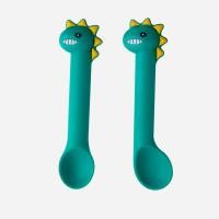 ราคา Baby Plate Silicone Feeding Tableware Childrens Cartoon Fork Spoon set (20620227811)