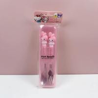 ราคา Kuromi ชุดช้อนส้อม2ชิ้น Sanrio เครื่องใช้บนโต๊ะอาหารด้ามซิลิโคนสแตนเลสเครื่องใช้บนโต๊ะอาหารสำหรับเด็กช้อนรับประทานอาหารแบบพกพาอุปกรณ์ทำครัว (22624229294)