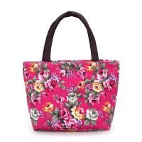 ราคา XUXIAOYAN Fujiou Fabric Lunch BAG Print CROSS BAG Tote Flowers Common Shoulder Bag Oxford Fabric purse Rose FEMALE purse (22947194952)
