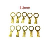 ราคา 10ชิ้น หางปลากลม หางปลาทองเหลือง หางปลาต่อสายไฟ ขั้วต่อสายไฟ 5 2mm 4 2mm (22950588543)
