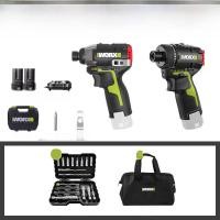 ราคา Worx Wu132x ไขควงไฟฟ้าลิเธียมไร้แปรงถ่านแรงบิดสูงมือถือเจาะเครื่องชาร์จเครื่องมือไฟฟ้า 12v ที่มีประสิทธิภาพพร้อมคุณสมบัติย้อนกลับ (22962869830)