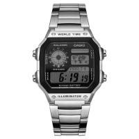 ราคา Casio Ae 1200whb Square นาฬิกาสปอร์ตดิจิตอลสําหรับชายหนุ่ม นักเรียน ไฟ Led เรซิ่น สายคล้อง ตัวเรือนสแตนเลส กันน้ํา 100 ม (22470691664)