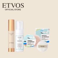 ราคา Etvos Love Sea Set Mineral Inner Treatment Base Clear Beige and Mineral UV Powder PINK BEIGE with Foam (22897961117)