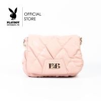ราคา Playboy รุ่นBubble Bagกระเป๋าสะพายข้างผู้หญิงรหัสST BS243PB111 ดีไซน์ทรงหมอนบุนวมหนังจีบ สายสะพาย2สาย มี2สี ดำ ชมพู (22794958129)